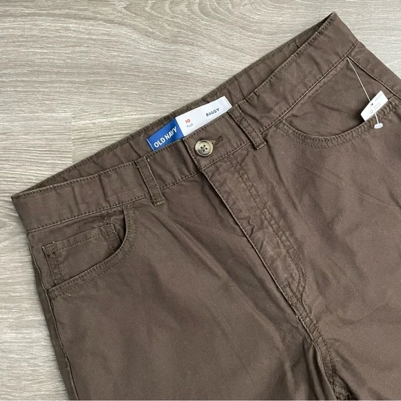 NWT Old Navy Brown Baggy Cargo Pants Boys Size 10 Plus - Picture 4 of 8
